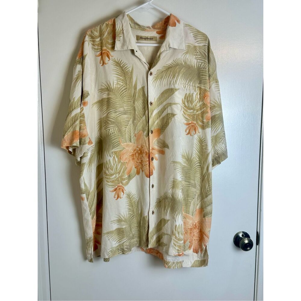 Tommy Bahama size 2XL Hawaiian shirt 100% Silk